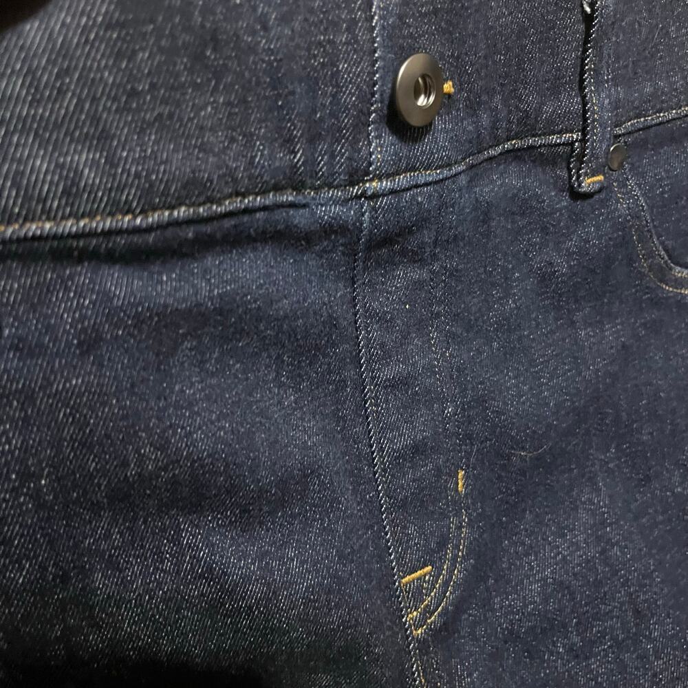 SPANX Everywear Flare Denim Jeans Women's XL P Raw Indigo Dark Wash Tummy Tamer - Picture 3 of 9